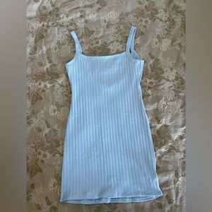 Le Lis Baby blue ribbed dress